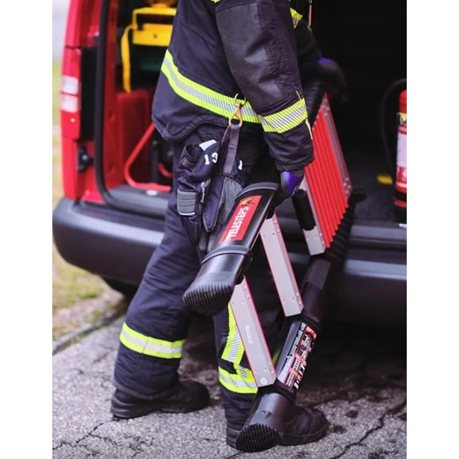 Vendita online Scala telescopica 13 gradini ultracompatta RESCUE LINE NERA